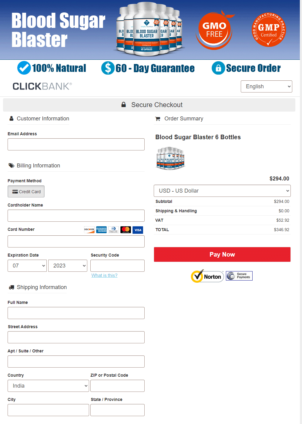 order-page-Blood Sugar Blaster